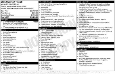 2026 Chevrolet Trax LS