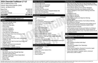 2026 Chevrolet TrailBlazer LT