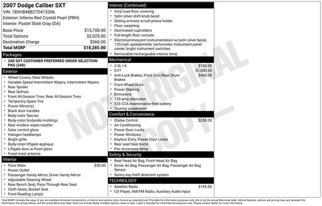 2007 Dodge Caliber SXT