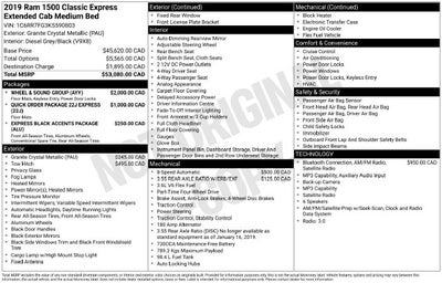 2019 RAM 1500 Classic Express 4WD