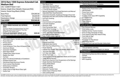 2016 RAM 1500 Express 4WD