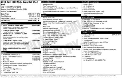 2018 RAM 1500 Night 4WD