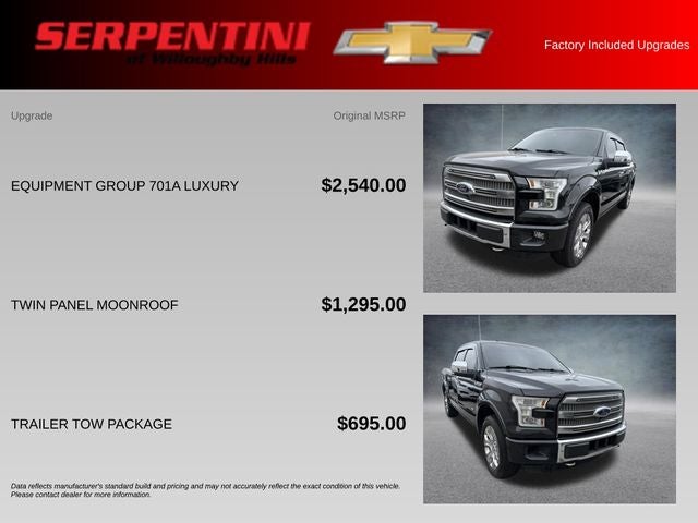 2015 Ford F-150 Platinum 4WD