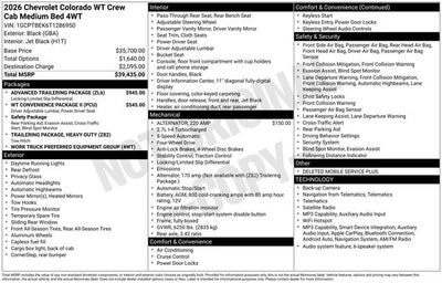 2026 Chevrolet Colorado Work Truck