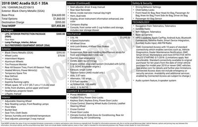 2018 GMC Acadia SLE-1 AWD