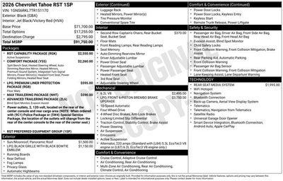 2026 Chevrolet Tahoe RST