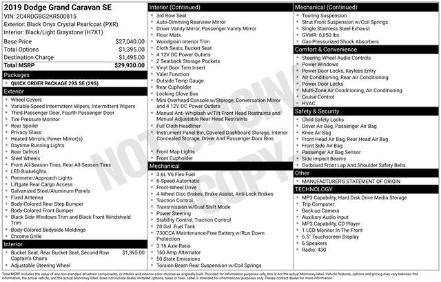 2019 Dodge Grand Caravan SE