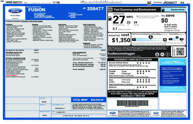 2018 Ford Fusion SE