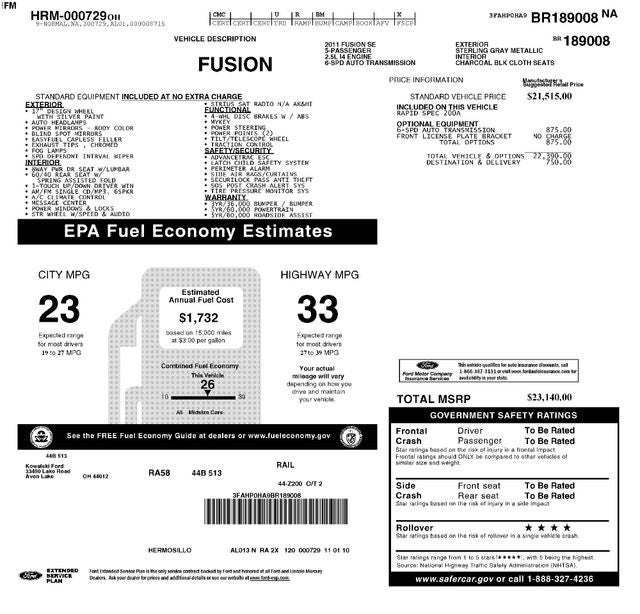 2011 Ford Fusion SE