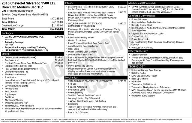 2016 Chevrolet Silverado 1500 LTZ 1LZ