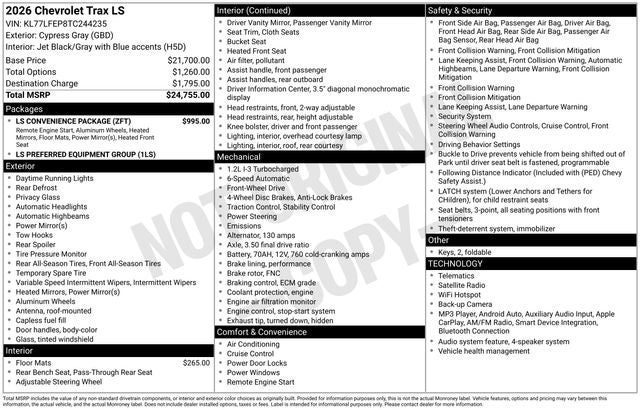 2026 Chevrolet Trax LS