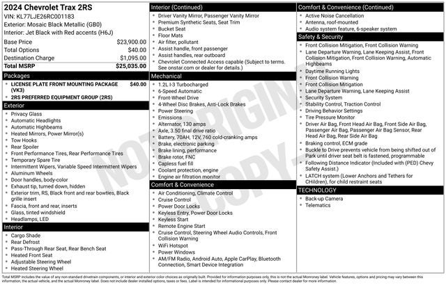 2024 Chevrolet Trax 2RS