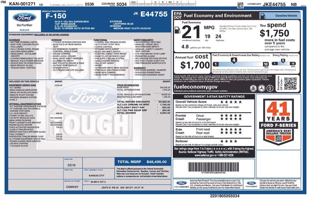 2018 Ford F-150 XLT 4WD