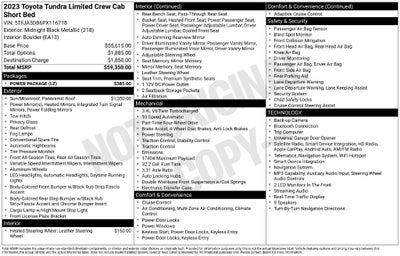 2023 Toyota Tundra Limited 4WD