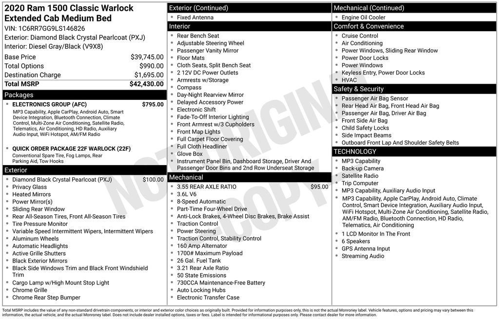 2020 RAM 1500 Classic Warlock