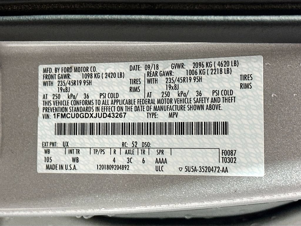 2018 Ford Escape SE