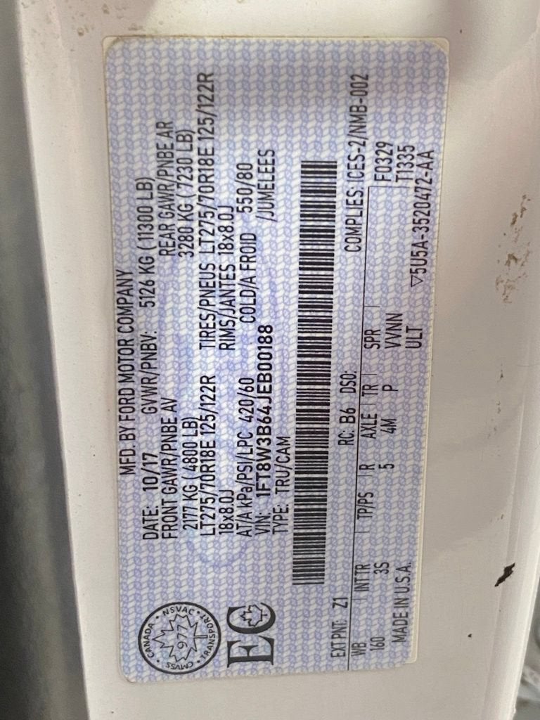2018 Ford Super Duty F-350 SRW XL