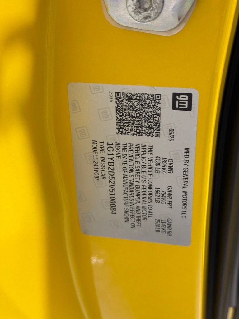 2027 Chevrolet Corvette Stingray 2LT