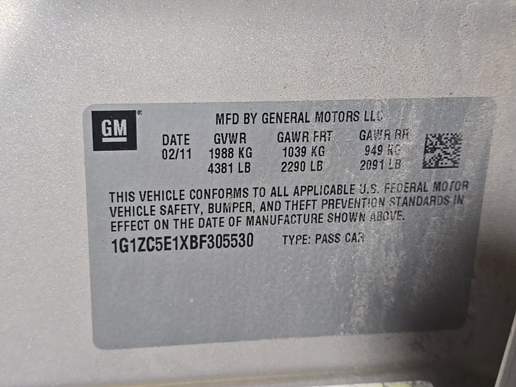 2011 Chevrolet Malibu LT w/1LT