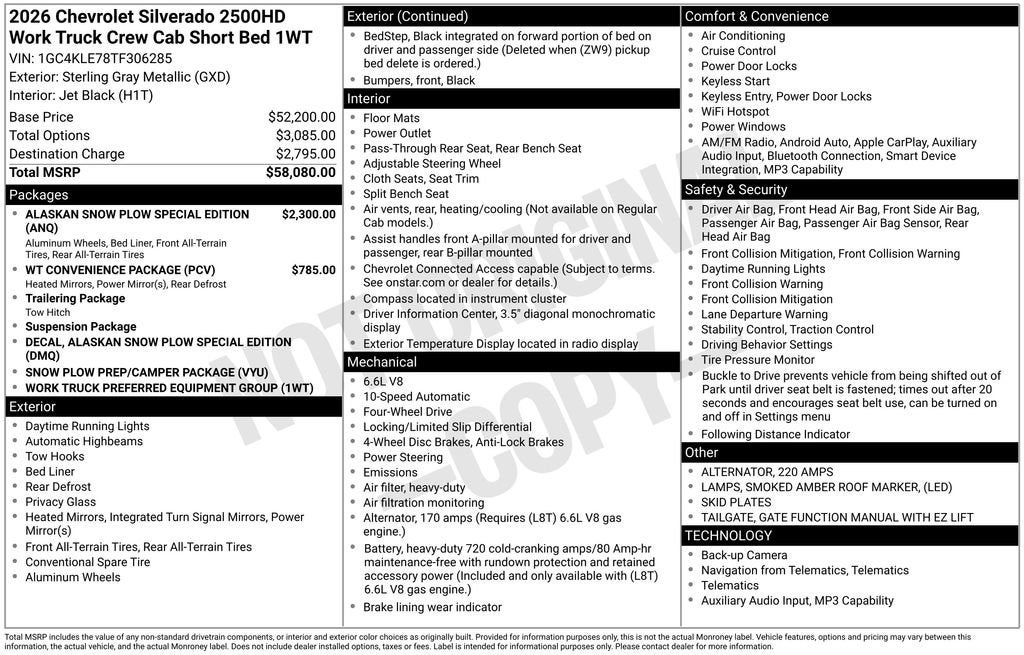 2026 Chevrolet Silverado 2500 HD WT