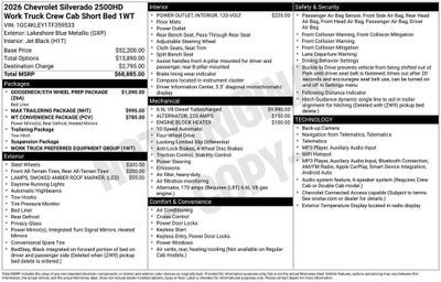 2026 Chevrolet Silverado 2500 HD WT