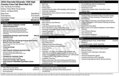 2026 Chevrolet Silverado 1500 High Country