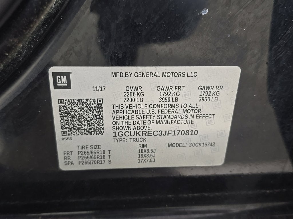2018 Chevrolet Silverado 1500 LT