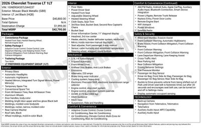 2026 Chevrolet Traverse LT