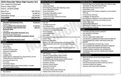 2026 Chevrolet Tahoe High Country