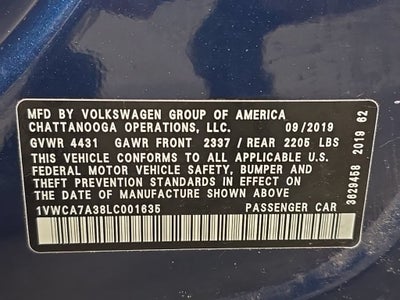 2020 Volkswagen Passat 2.0T SEL