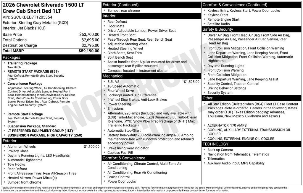 2026 Chevrolet Silverado 1500 LT