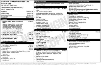 2021 RAM 2500 Laramie Crew Cab 4x4 6'4" Box