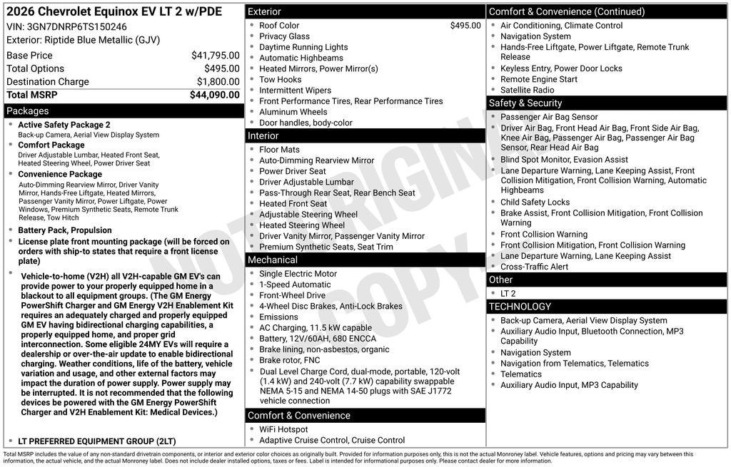 2026 Chevrolet Equinox EV LT