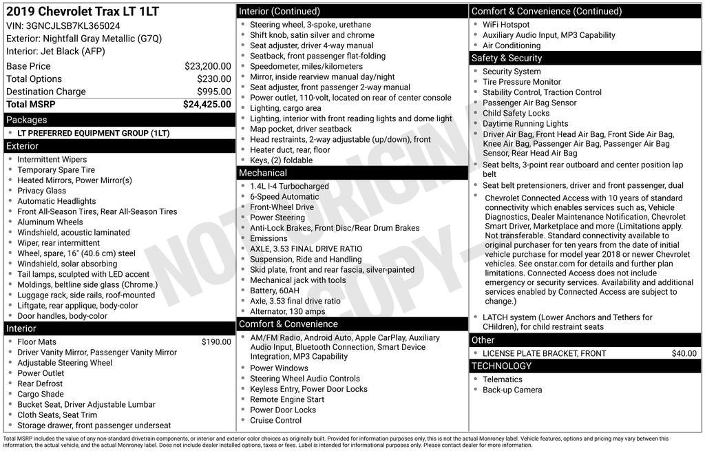 2019 Chevrolet Trax LT
