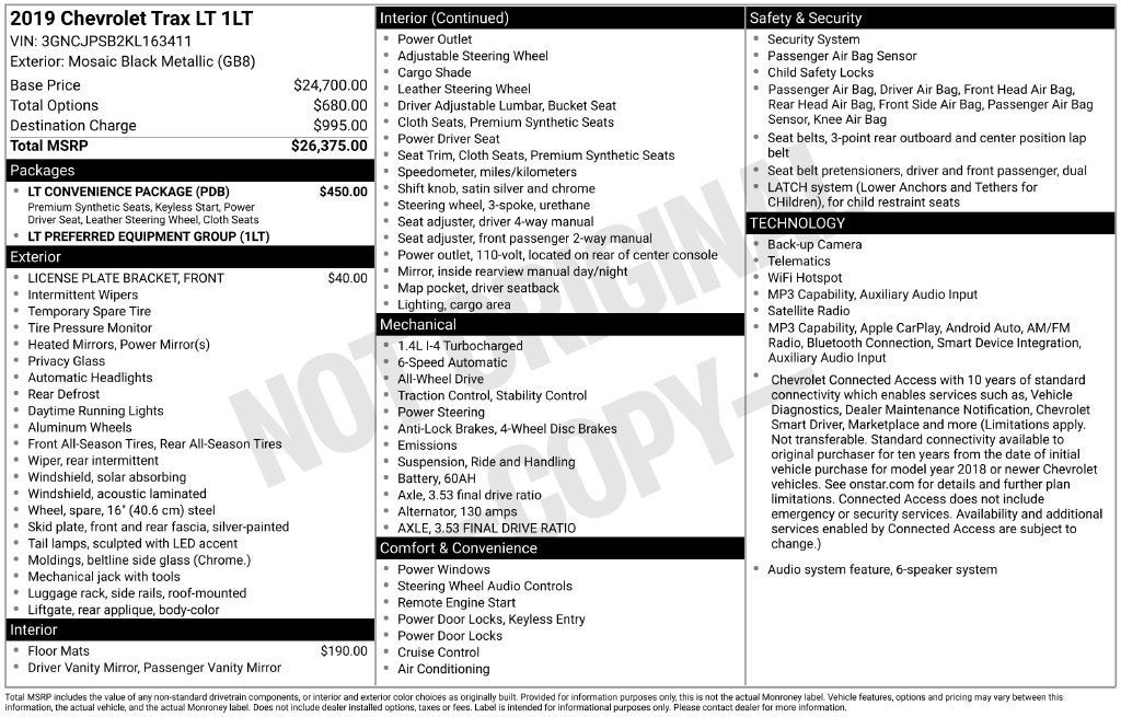2019 Chevrolet Trax LT