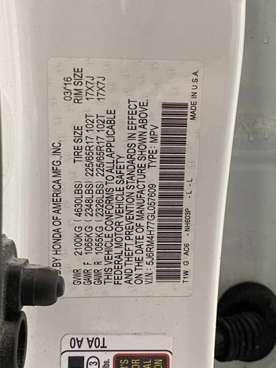 2016 Honda CR-V EX-L