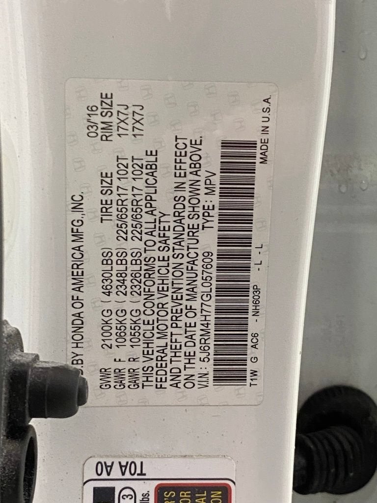 2016 Honda CR-V EX-L