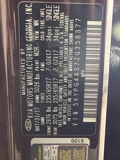 2018 Kia Sorento 2.4L LX
