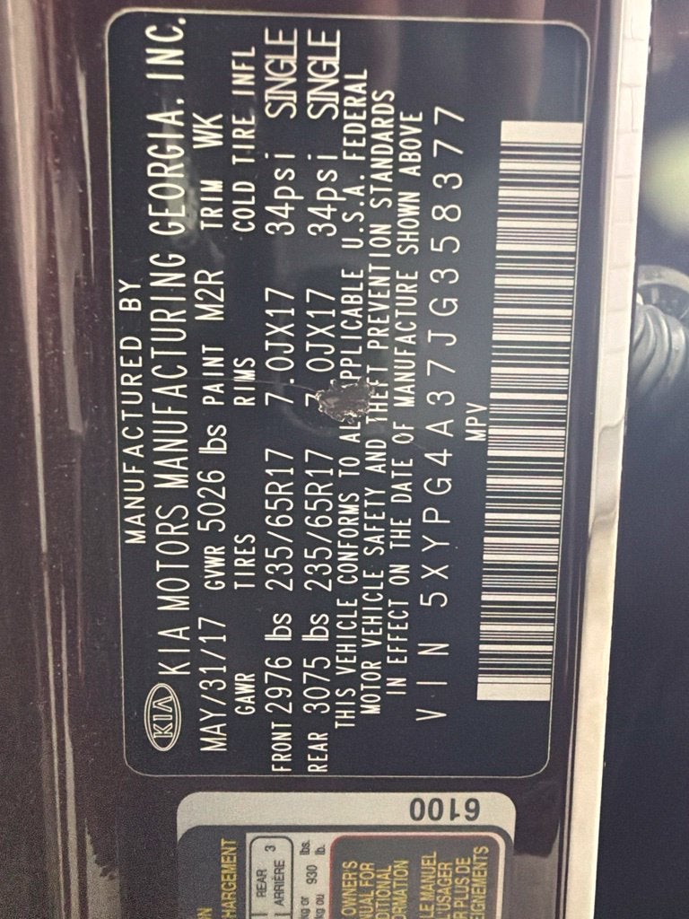 2018 Kia Sorento 2.4L LX