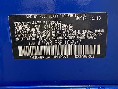 2014 Subaru Impreza WRX STI Limited
