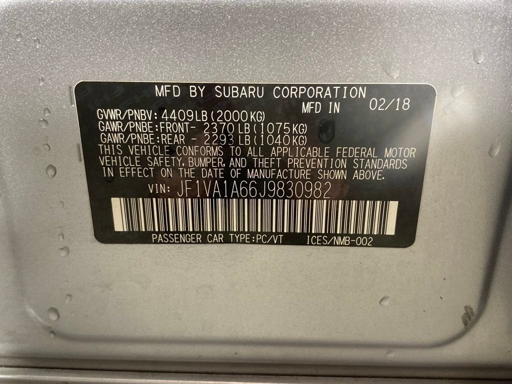 2018 Subaru WRX Base