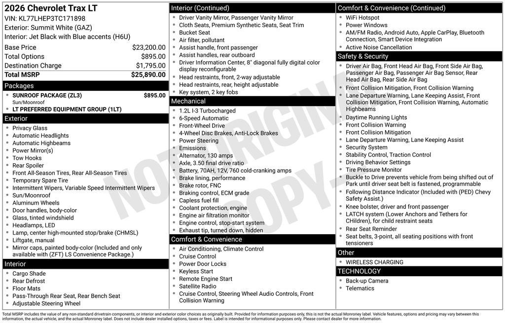 2026 Chevrolet Trax LT