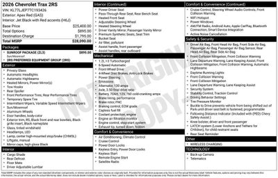 2026 Chevrolet Trax 2RS