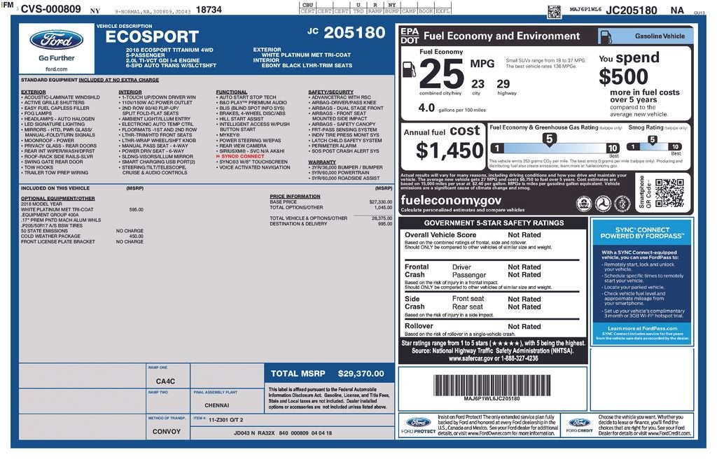 2018 Ford EcoSport Titanium