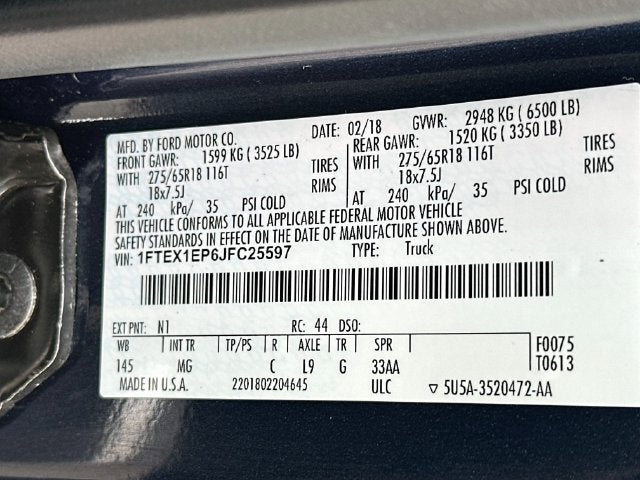 2018 Ford F-150 XLT