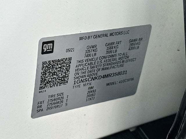 2021 Chevrolet Tahoe LT V8/HEATED SEATS