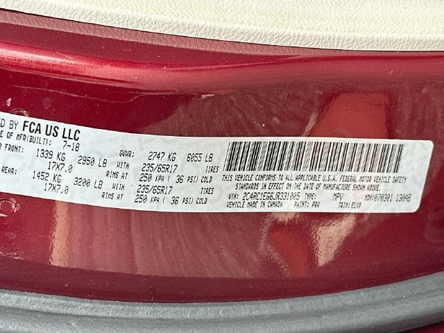 2018 Chrysler Pacifica Touring L Plus
