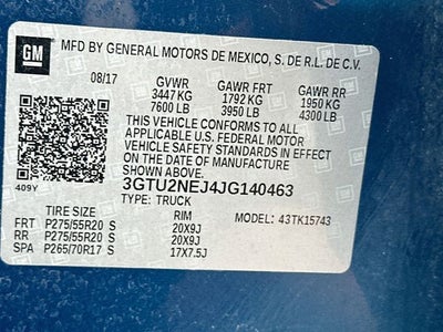 2018 GMC Sierra 1500 SLT