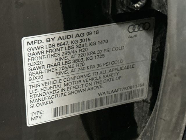 2019 Audi Q7 55 Premium Plus quattro