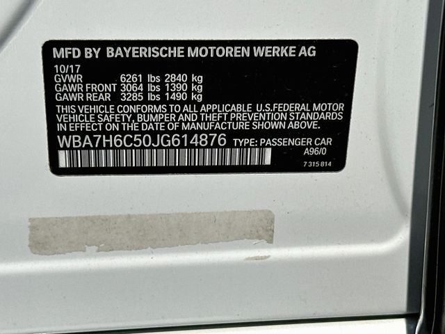 2018 BMW 7 Series M760i